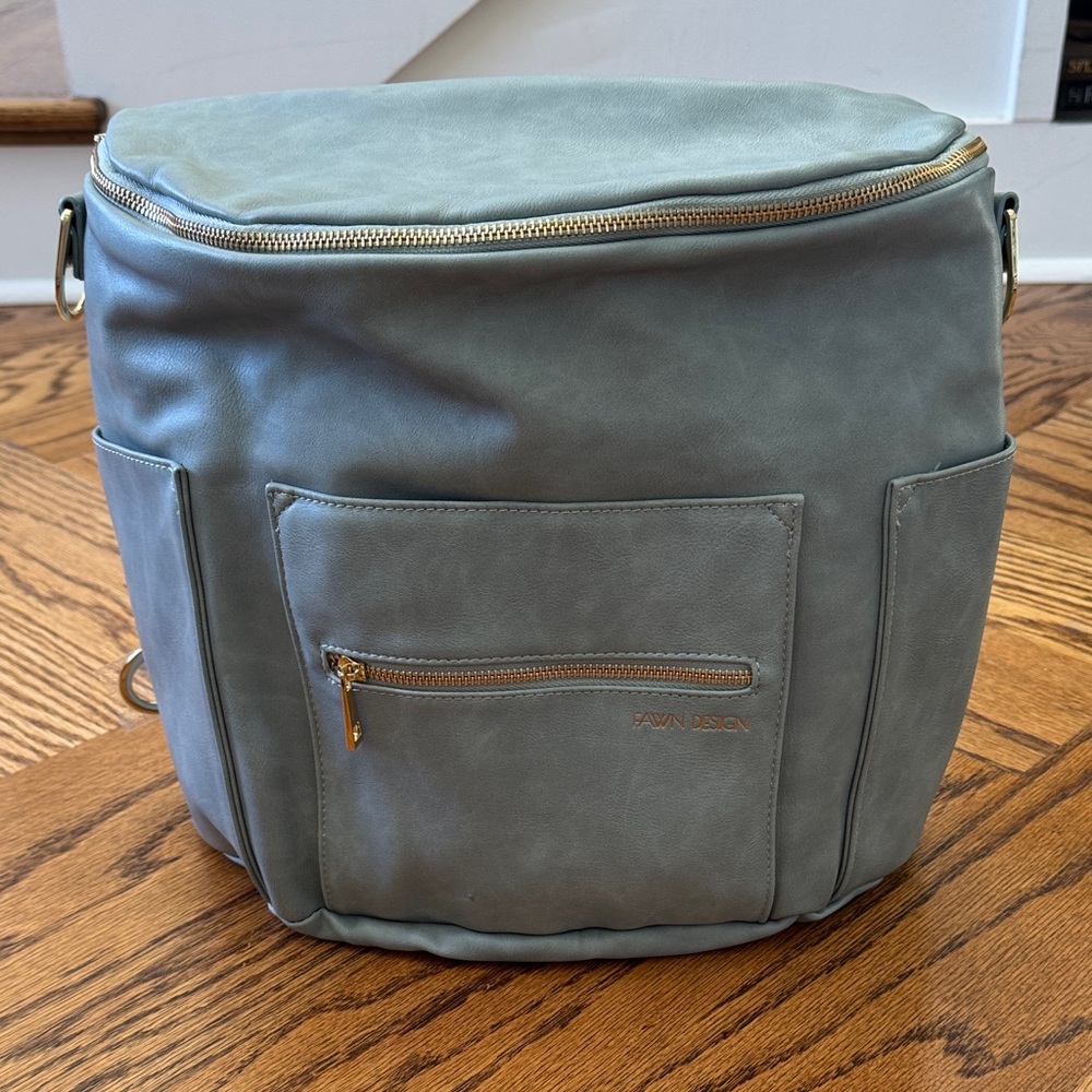 Brand New Fawn Design Slate Blue diaper bag